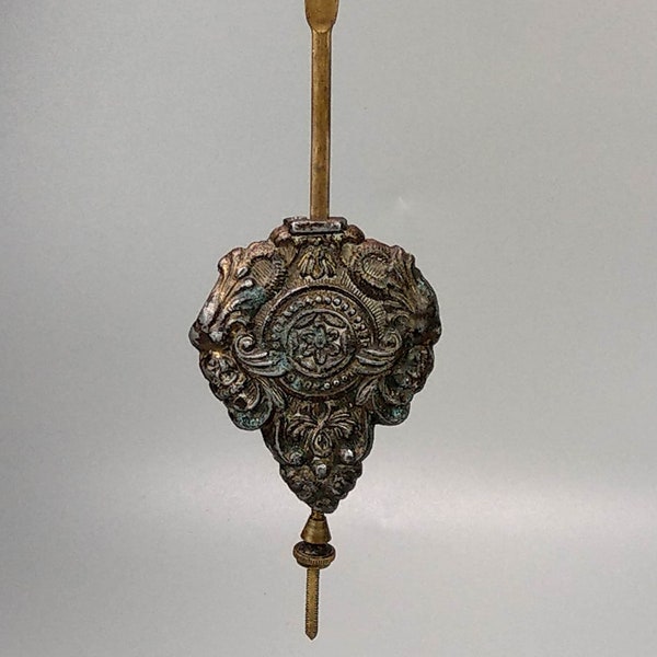 Antique Clock Pendulum Ornate Mermaid and Cherub