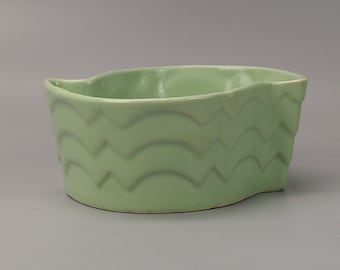 Art deco Mint green plant pot lovatts langley ware