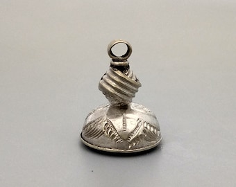 Silver Sterling Fob Watch with Knot and Bloodstone