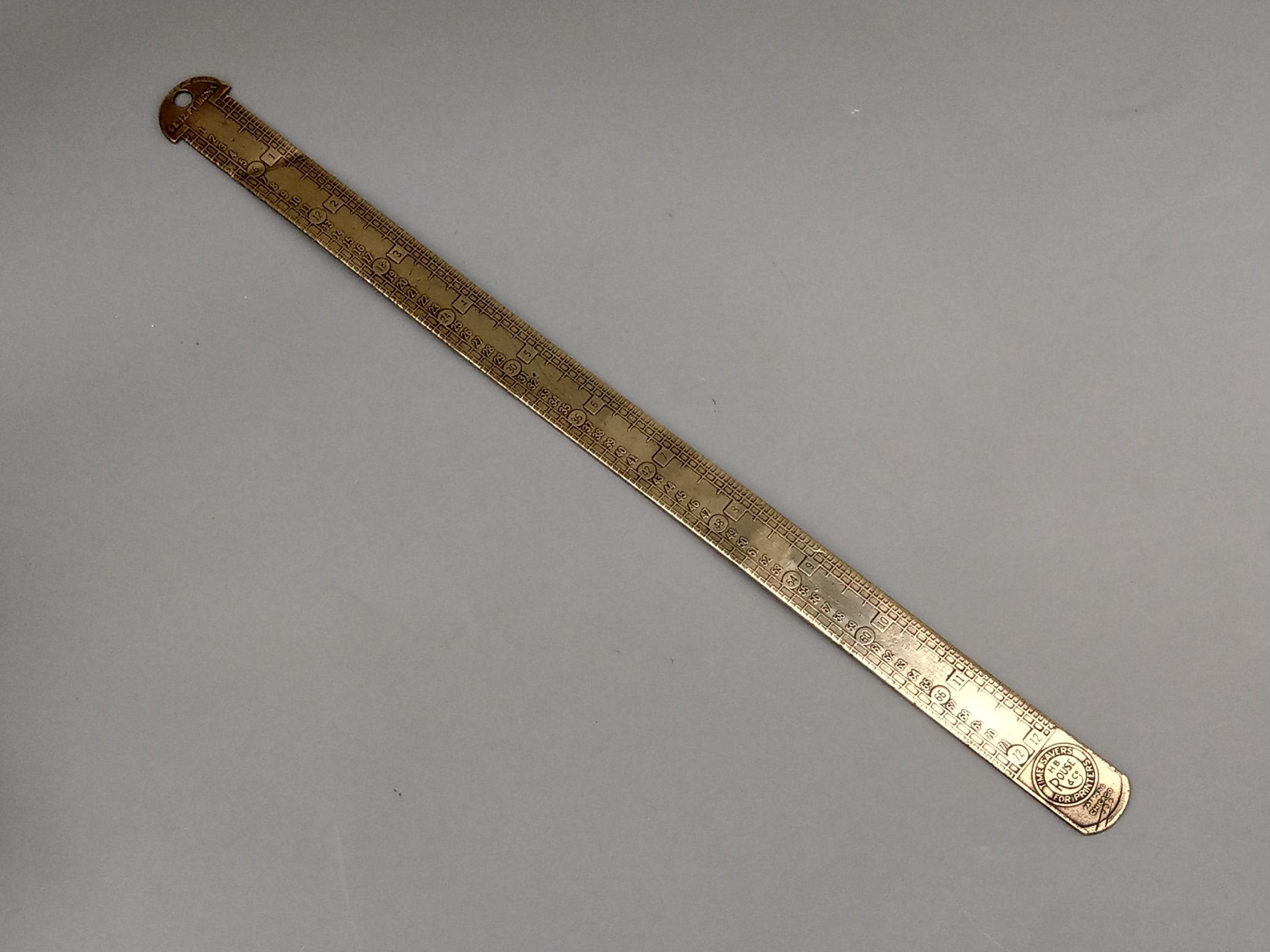 Antique Printer's Point & Pica Line Gaug Time Savers H B Rouse Co