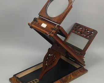 Antique Walnut Graphoscope Stereo Optic Viewer John & William Archbutt