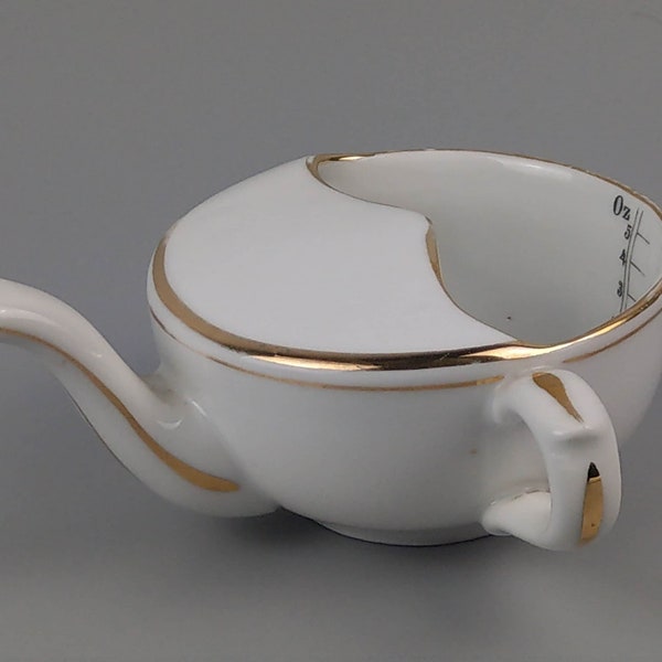 White porcelain Invalid Feeder Cup with Measure by TW London