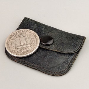 Bolsa pequena de couro preto vintage da INCE Newport 76 Bridge Street MON