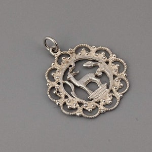 Vintage Silver Dear crest Pendant