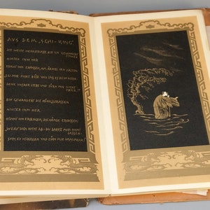 Poesia cinese con litografie La Pagoda di Porcellana di Viktor Leyrer e Otto Wolfgang