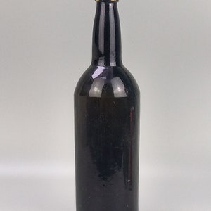 Antique Wine Bottle amber green glass