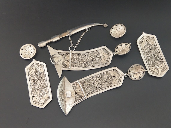 c1900 Antique Imperial Russian 84 Silver Niello Sash Buckle c1900 Antique Imperial Russian 84 Silver Niello Sash Buckle  main image 3