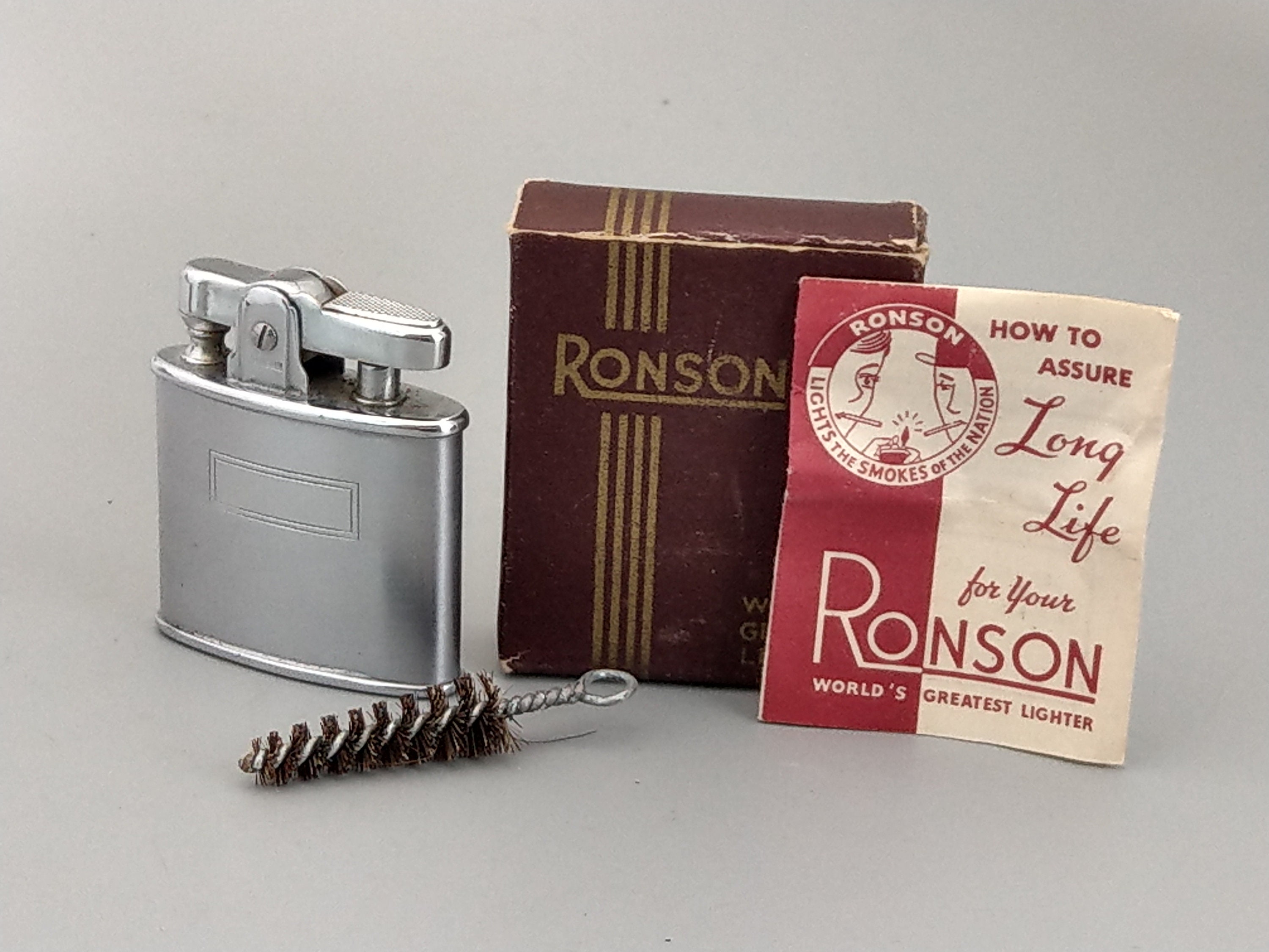 Vintage Petrol Lighter Ronson Chromium Butler S21 in Original Etsy