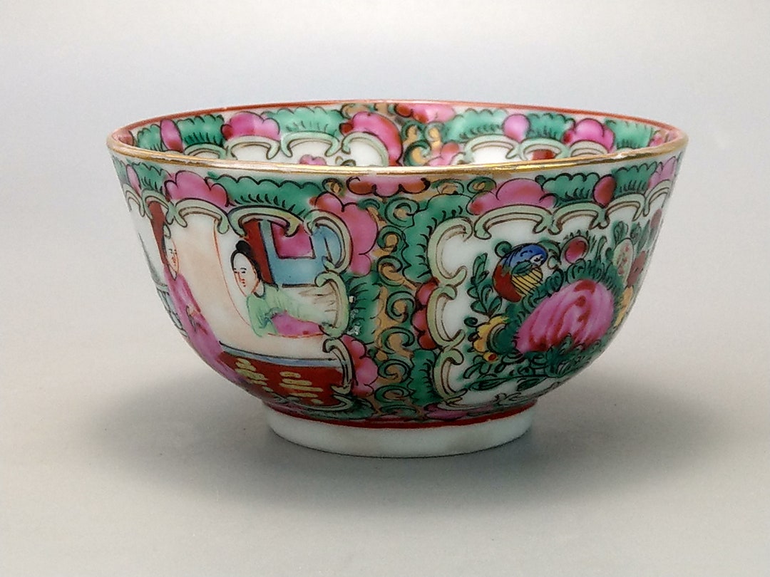Chinese Rice Bowl Medalion Famille Rose C1900 - Etsy