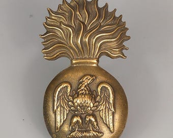 Irish Fusiliers Brass Glengarry Cap Badge Regimental Badge