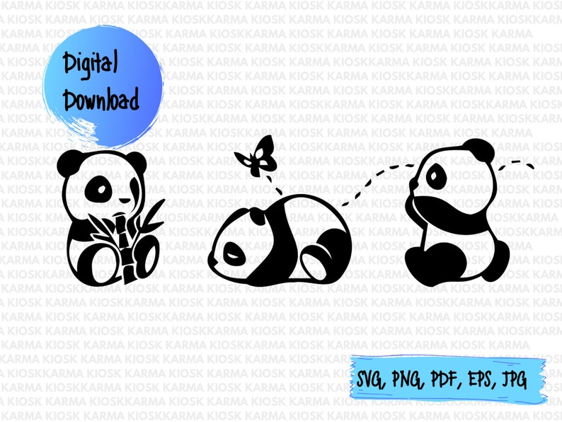 Download Svg files for cricut / Baby Panda's SVG / Panda SVG / | Etsy