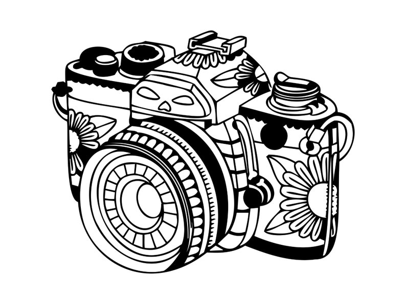 Download Free Svg Camera Mandala Zentangle File For Cricut - King ...