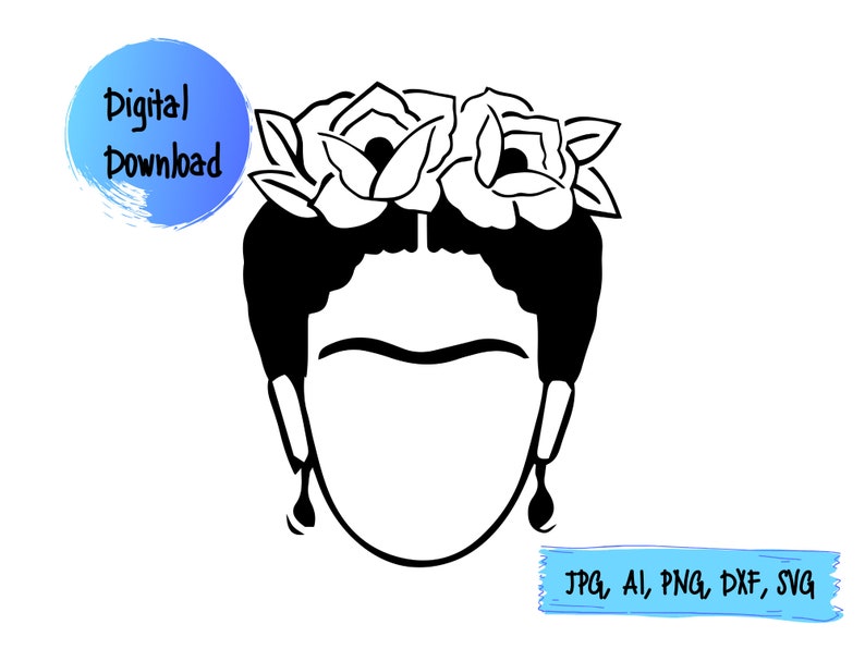 Download Frida Kahlo Svg Frida Kahlo clipart svg files for cricut ...