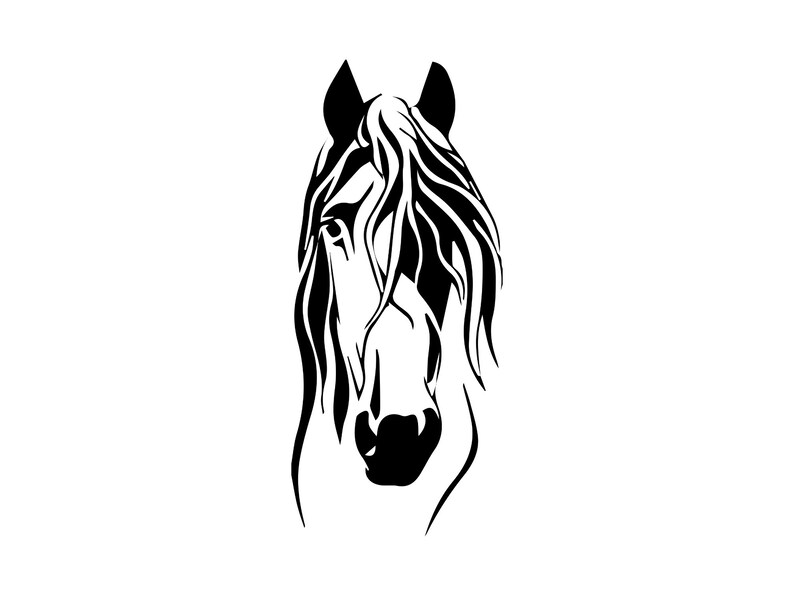 Svg files for cricut horse head svg beautiful horse svg | Etsy