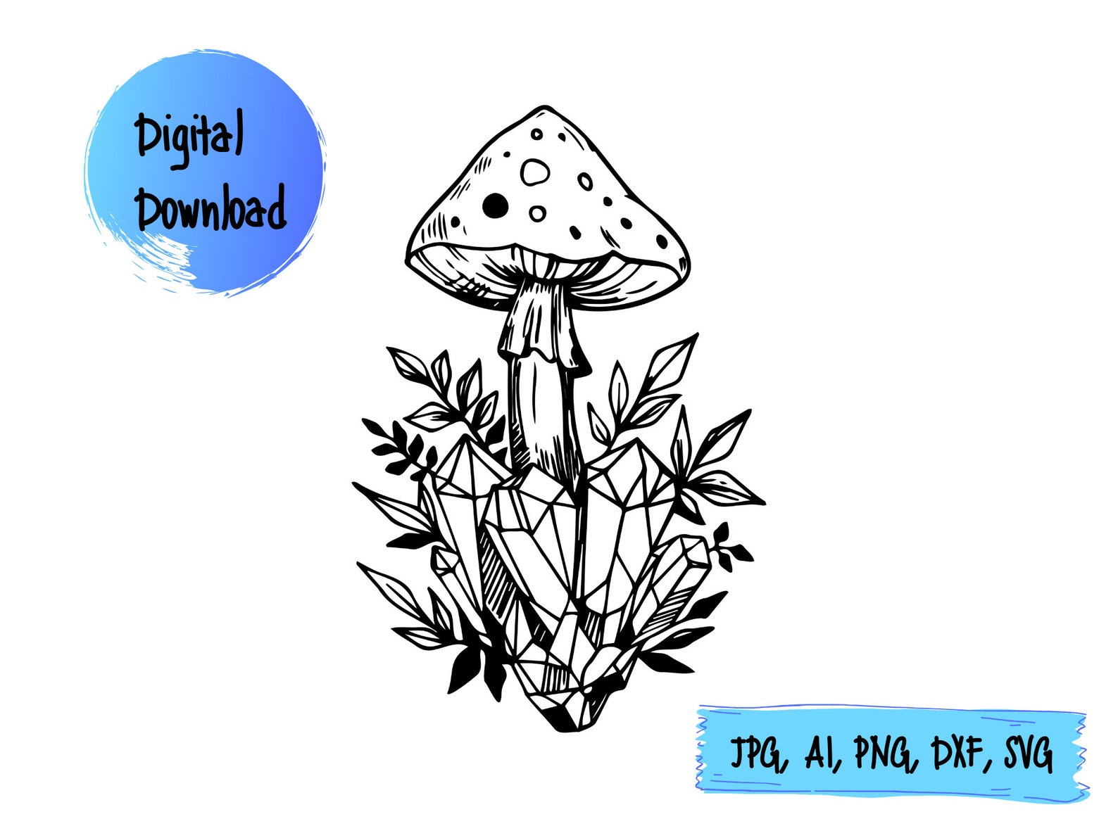 Witch svg witchy svg mushroom crystal svg for cricut cut | Etsy