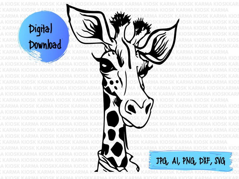 Giraffe svg giraffe svg files for cricut giraffe face svg | Etsy