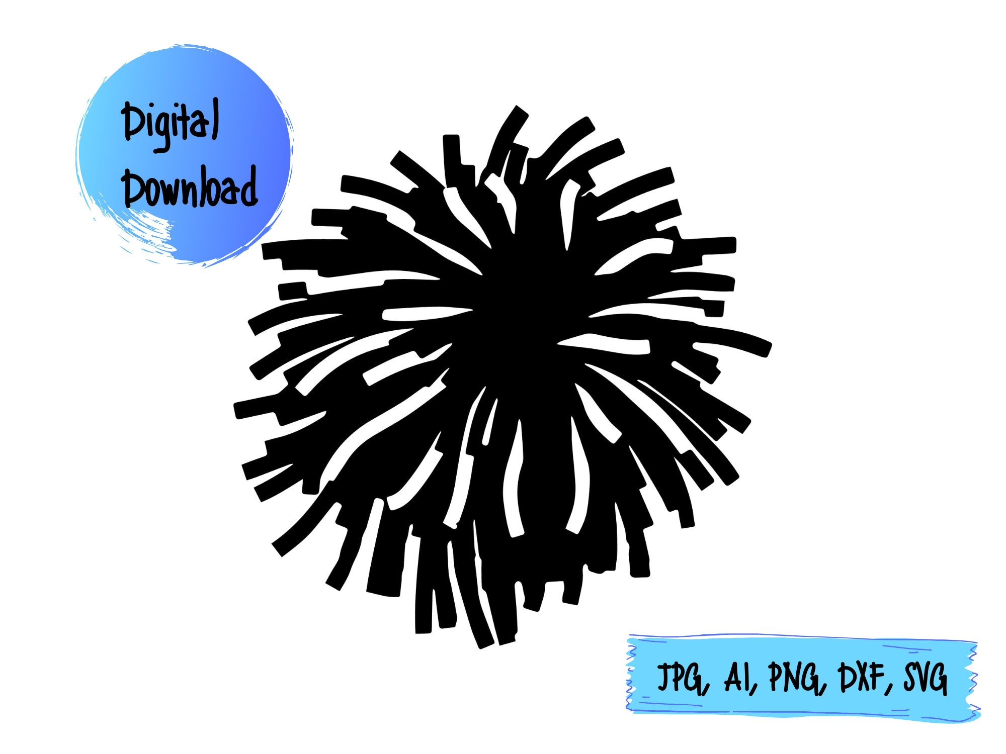 Pom Pom / SVG / High Res 300dpi / PNG / Vector | Etsy