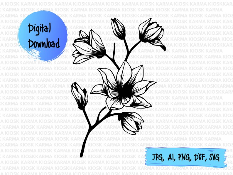 Free Free 131 Magnolia Flower Svg File Free SVG PNG EPS DXF File