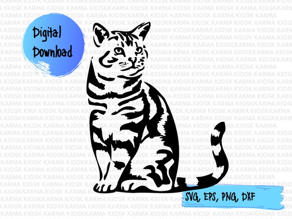 Download Cat Svg Tabby Cat Cat Animal Svg Cut File Vector Clip Art For Cricut Silhouette Clipart