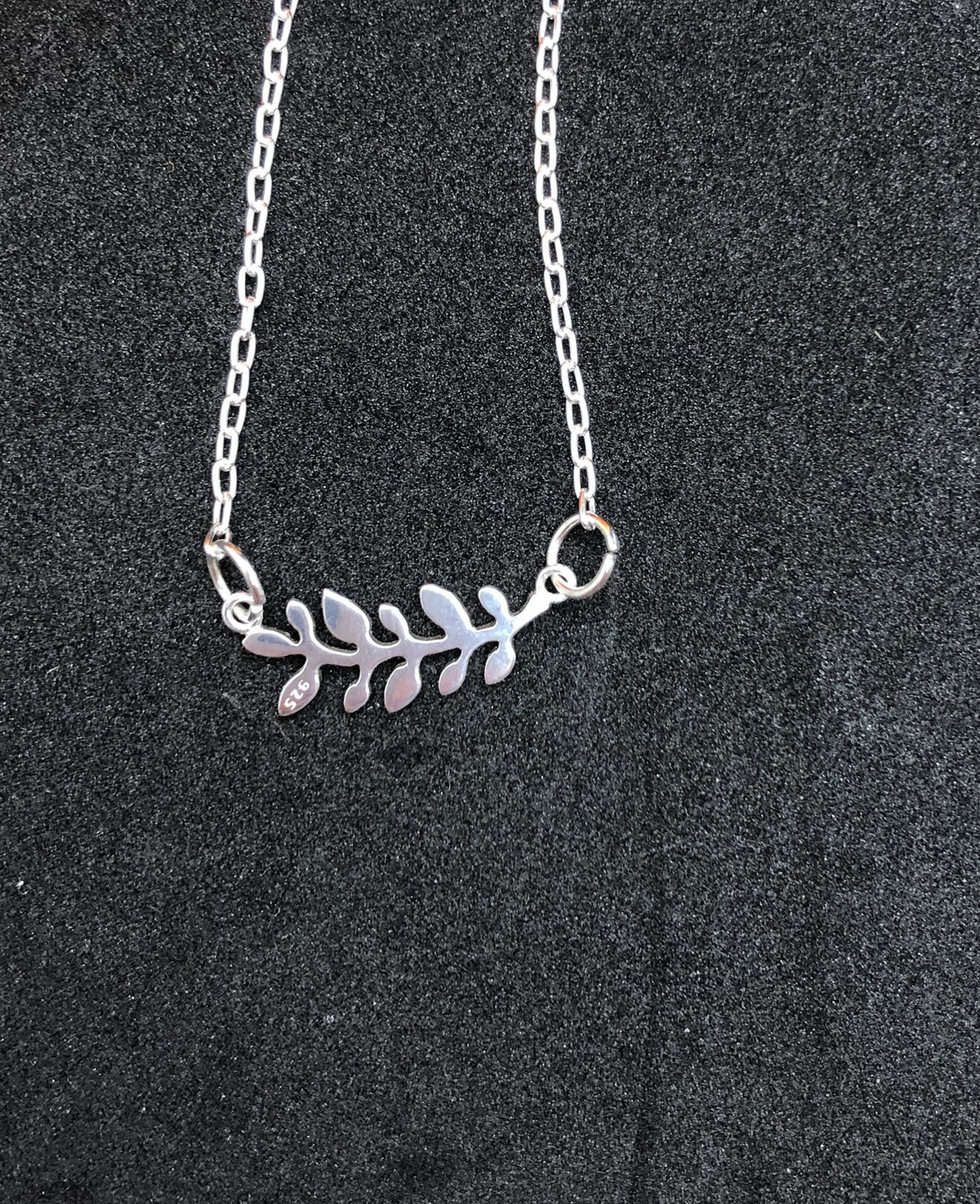 Laurel branch Necklace Sterling Silver Etsy