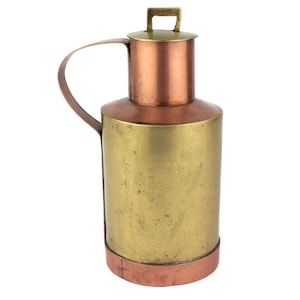Vintage Copper Brass Pitcher, Arts and Crafts Style Pitcher, Watering Pot