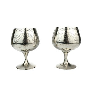 Vintage Wine Cups, Pair Wine Goblets