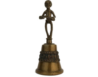 Campana de latón antigua, campana de latón hecha a mano, campana de latón rara
