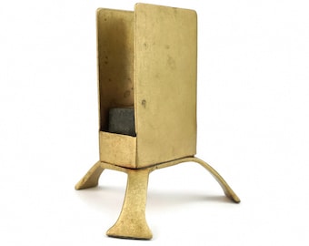Antique Brass Matchbox Holder, Brass Matchbox Holder, Brass Match Holder Box, Brass Match box Stand