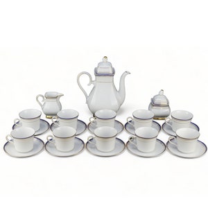 Vintage Porcelain Tea Coffee Set, Bavarian Porcelain Tea Coffee Set, Winterling Ceramic Set