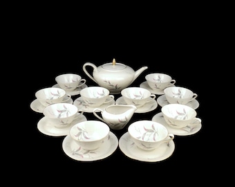 Vintage porseleinen theekoffieset, Beierse porseleinen theekoffieset