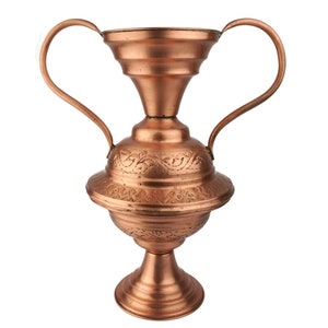 Antique Copper Amphora Vase, Handmade Copper Amphora Vase