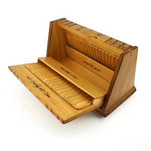 Humidor per sigarette in legno, scatola per sigarette, scatola per tabacco, contenitore per sigarette, organizer per sigarette, porta sigarette, distributore di sigarette