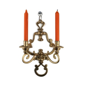 Antique Wall Candle Holder, Brass Candle Sconce