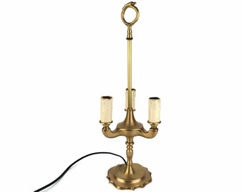 Antike Tischlampe, Messing Tischlampe, Vintage Nachtlicht