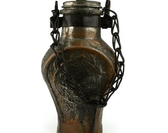 Antiker Kupferkrug, Handgemachter Kupferkrug, Alte Gießkanne, Hängende Wasserflasche im Nahen Osten