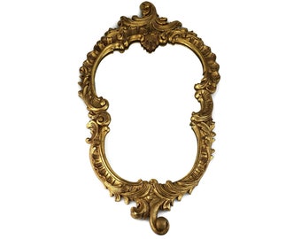 Antique Wooden Mirror With Gold Frame, Wall Hanging Mirror, Victorian Wall Mirror