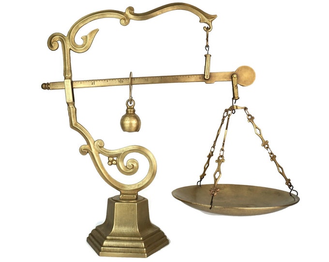 Antique Brass Balance Scale, Italian Brass Balance Scale Etsy