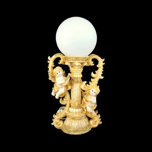 Antique Table Lamp, Angels Statues Table Lamp