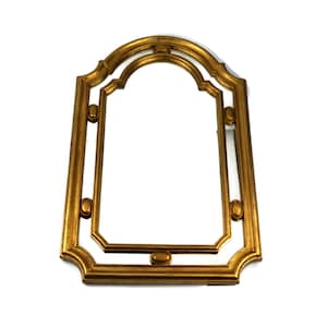 Antique Wooden Mirror With Gold Frame, Wall Hanging Wooden Mirror, Large Wall Mirror With Wooden Gold Frame