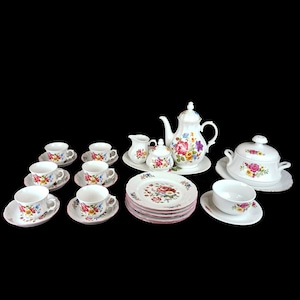 Vintage porseleinen koffietheeset, Beierse porseleinen ontbijtset