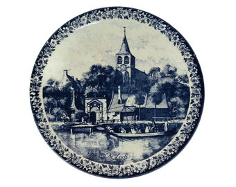 Delft Chemkefa Wall Plate, Collectible Delfts Chemkefa Wall Hanging Plate, Handpainted Delft Wall Plate