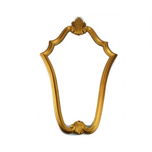 Antique Wooden Mirror With Gold Frame, Wall Hanging Wooden Mirror, Large Wall Mirror With Wooden Gold Frame