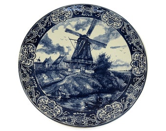 Delft Chemkefa Wall Plate, Hand Painted Delft Wall Plate