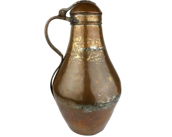 Antique Copper Jug, Handmade Copper Watering Pot