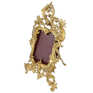 Vintage Brass Photo Frame With Stand, Brass Photo Frame, Table Photo Frame, Victorian Photo Frame