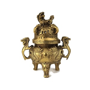 Antique Incense Burner, Rare Asian Incense Burner, Chinese Dragons Incense Burner, Ming dynasty Incense Burner