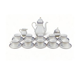 Vintage Porcelain Coffee Tea Set, Bavarian Porcelain Breakfast Set ...