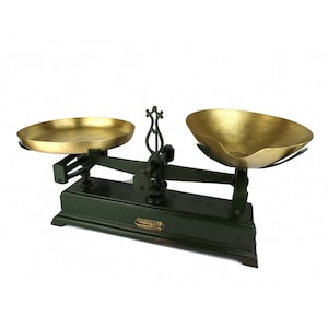 Vintage Balance Scale, Antique Balance Scale With Brass Bowls