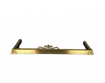 Antieke open haard spatbord Frankrijk, Frans spatbord open haard, messing spatbord open haard, decoratie open haard