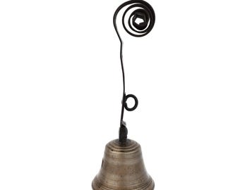 Campana de latón antiguo, timbre de puerta clásico